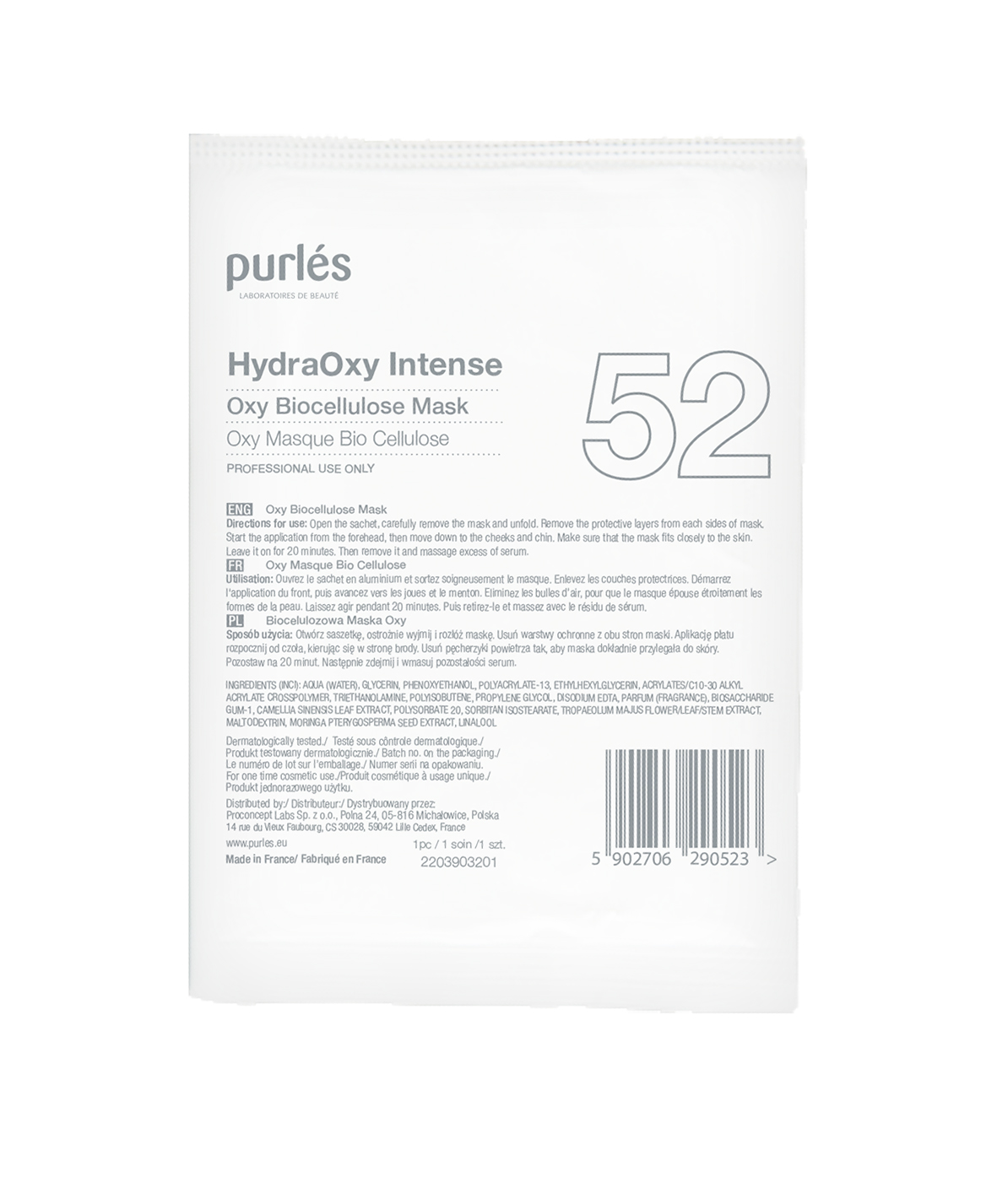 52 Oxy Biocellulose Mask